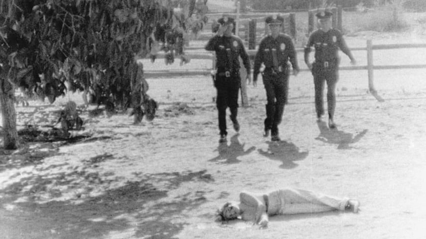 Кадр из «Предчувствия действий зла», короткого метра Дэвида Линча, снятого на камеру братьев Люмьер для альманаха «Люмьер и компания»