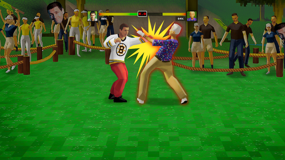 На прошлой неделе Netflix объявил, что пасхальное яйцо, видеоигра «Happy Gilmore: Golf Mayhem '98 Demo» теперь доступна пользователям на соответствующих телевизорах и сайте Netflix.com. Ретро-игра позволяет любителям поиграть в гольф, сразиться со знакомыми противниками и в целом устроить хаос