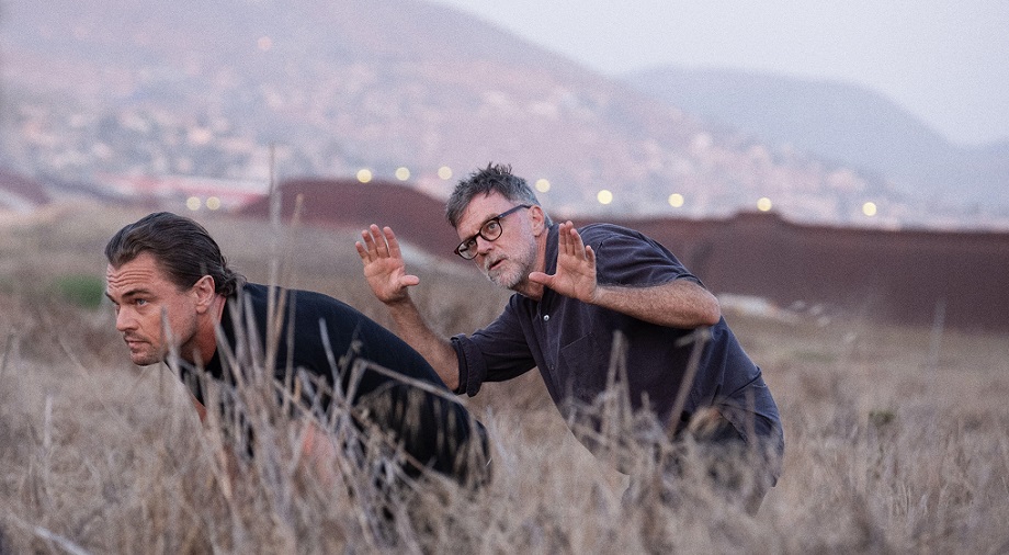 Леонардо ДиКаприо и Пол Томас Андерсон на съёмках «Битвы за битвой»