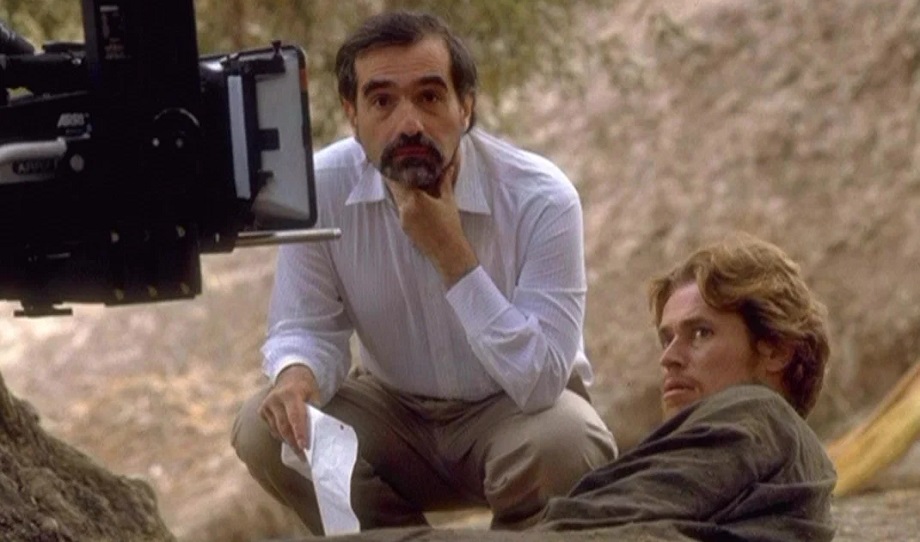 Мартин Скорсезе и Уиллем Дефо на съёмках «Последнего искушения Христа»