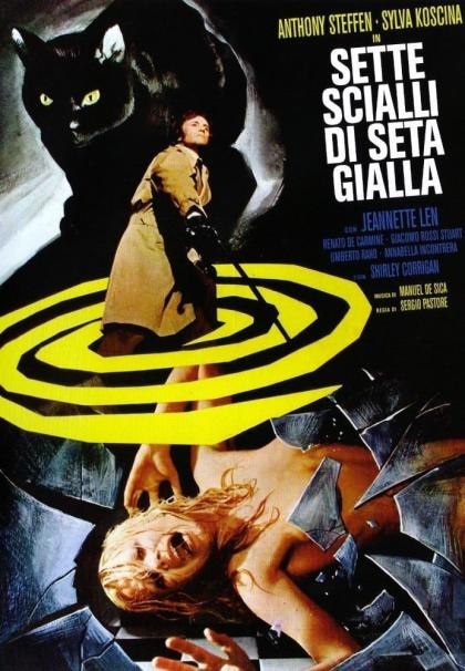 Sette scialli di seta gialla